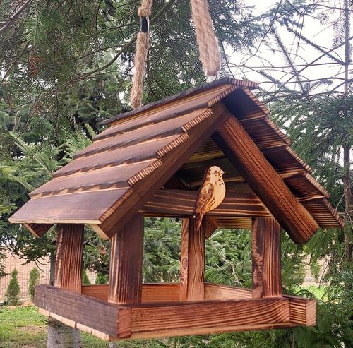 Karmnik Dla Ptaków Duży Na Prezent PREMIUM XXL Budka Ozdoba Ogrodu + na Arena.pl