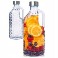 KARAFKA SZKLANA NA WODĘ SOK LEMONIADĘ MLEKO 1L BUTELKA Z ZAKRĘTKĄ