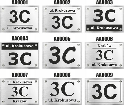 TABLICZKA Z NUMEREM DOMU | ADRESOWA | PLEKSA i ALUMINIUM + DYSTANSE i KOŁKI na Arena.pl