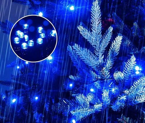 LAMPKI CHOINKOWE 1000 LED FLASH ZEWNĘTRZNE WEWNĘTRZNE ŚWIĘTA NIEBIESKIE na Arena.pl