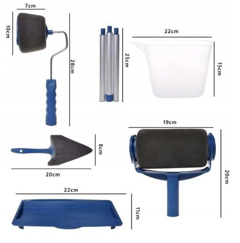 WAŁEK DO MALOWANIA SCIAN NIEKAPIĄCY UNIWERSALNY WAŁKI ZESTAW MALARSKI 5w1 na Arena.pl