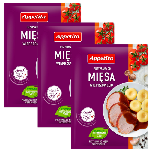 Appetita Przyprawa do mięsa wieprzowego 20 g x 3 sztuki na Arena.pl