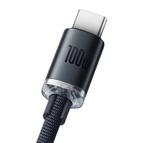 kabel usb do usb-c baseus crystal shine, 100w, 2m (czarny) na Arena.pl