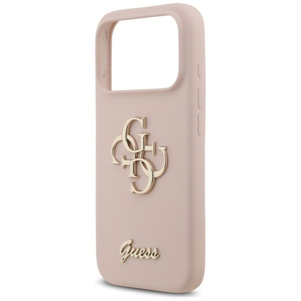 Etui Guess Silicone Big 4G Script do iPhone 17 Pro różowy zdjęcie 6