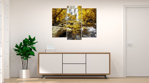 Obraz Płótno 90X70 Jesienny Wodospad na Arena.pl