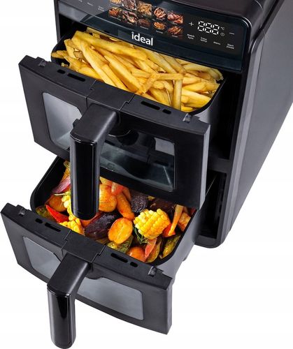 FRYTKOWNICA BEZTŁUSZCZOWA AIR FRYER IDEAL PODWÓJNA 10L DWUKOMOROWA na Arena.pl