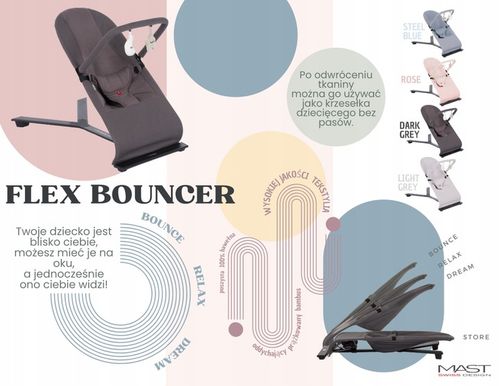 Leżaczek MAST Swiss Design Flex Bouncer na Arena.pl