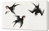 Obraz 60x40cm Birds, Hokusai Japoński Vintage do Salonu