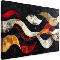 Obraz do salonu sypialni biura loftu, Abstrakcyjne fale 100x70