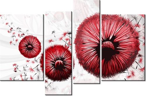 130CM 85 OBRAZ 4 ELEM CZERWONE DMUCHAWCE ŚCIENNY na Arena.pl