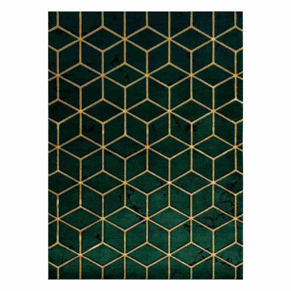 RUG/LU/ESTEMA/CUBES/BOTTLEGREEN+GOLD/80x150 zdjęcie 1