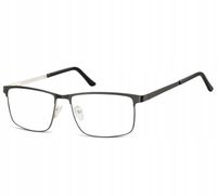 Okulary Nerd prostokątne Zerówki Korekcyjne Męskie