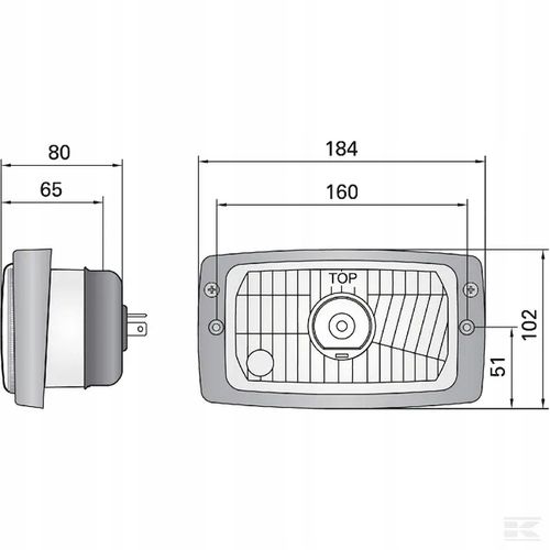 Reflektor Przedni Halogenowy, Prostokątny 12/24V na Arena.pl