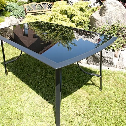 STÓŁ meble ogrodowe DUŻY 150x90 VERONA -CZARNY na Arena.pl