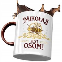 Kubek Bordowy Dla Mikołaja Kolegi Na Prezent Z Nadrukiem Ze Zdjęciem