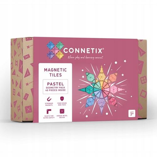Klocki magnetyczne Connetix Pastel Geometry Pack 40 elementów na Arena.pl