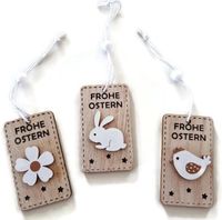 Drewniane Zawieszki Wielkanocne Dekoracja Wielkanocna 3 sztuki
