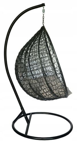 FOTEL WISZĄCY HUŚTAWKA KOSZ KOKON MAROCCO CZARNY na Arena.pl
