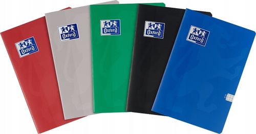 Zeszyt w kratkę Komplet zeszytów XXL OXFORD 4 + 1 kolor gratis A5 60 kartek na Arena.pl