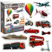 gra edukacyjna zestaw magnesów transport magdum 6032-17