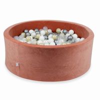 Suchy basen 110x40cm Velvet Soft Canyon Clay z piłeczkami 500szt (przezroczyste, białe, perłowe, srebrne, jasnozłote)