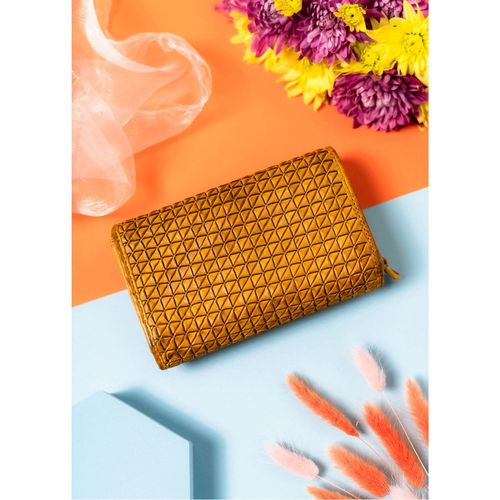 klasyczny portfel damski do torebki z geometrycznym wzorem - rovicky na Arena.pl