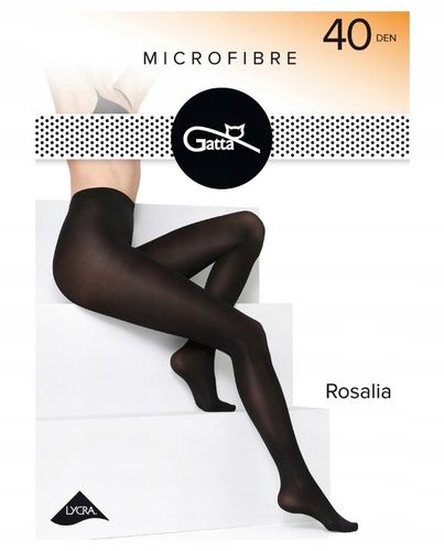 GATTA ROSALIA 40DEN rajstopy gładkie matowe z mikrofibry MOKKA - 3 na Arena.pl