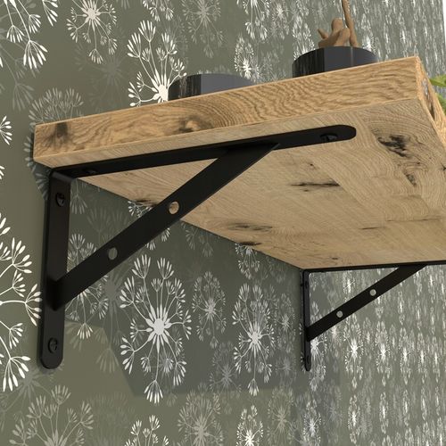 Mocny, czarny wspornik półki 50 cm, podpórka, kątownik do półki na Arena.pl