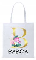Dla Babci Babuni Prezent Torba Eco Biała Shopper Z Nadrukiem Ze Zdjęciem