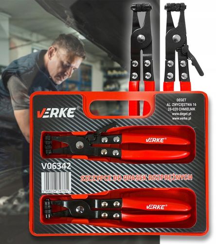 SZCZYPCE DO OPASEK ZACISKOWYCH ROZPRĘŻNYCH PROSTE ZESTAW SZCZYPIEC 2 na Arena.pl