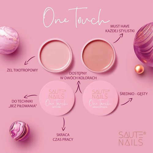SAUTE NAILS Żel budujący budujący One Touch - NATURAL EXTENSION - 50g na Arena.pl