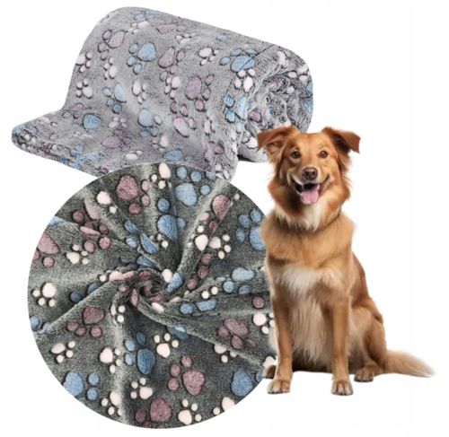 koc polarowy 100x70 cm łapy ciemne na Arena.pl