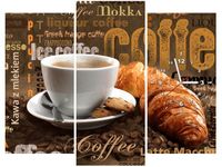 90CM 70 ZEGAR 3 ELEM APETYCZNA KAWA SCIENNY DRUK