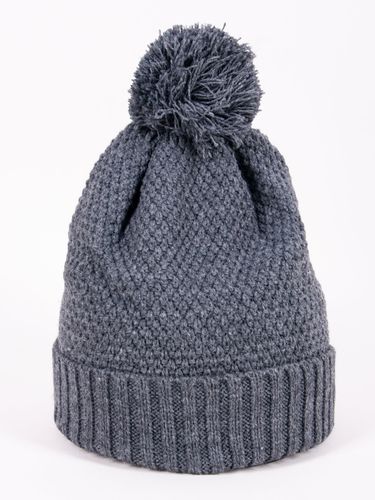 Czapka zimowa dziecięca wywinięta z pomponem ciemnoszara 54-56 YOCLUB na Arena.pl