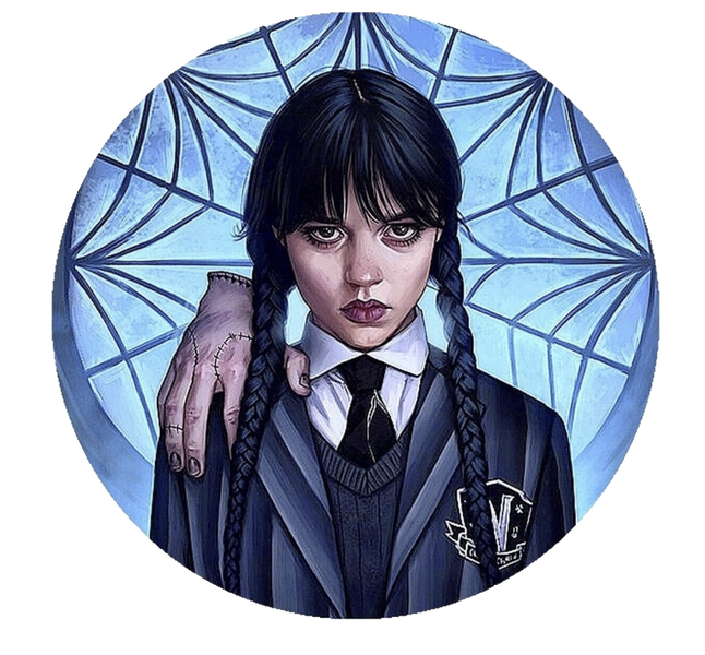 Opłatek na tort Wednesday Addams zdjęcie 1