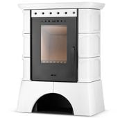 Piec kominek kaflowy wolnostojący koza ATOL 10 kW kolor ivory