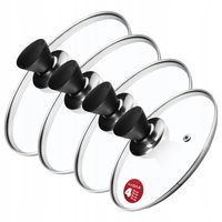 KADAX Pokrywka Szklana Zestaw Pokryw 20/24/26/28cm