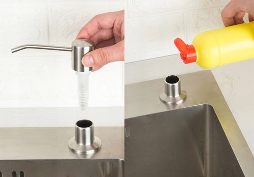 Dozownik nablatowy mydła płynu do naczyń gold na Arena.pl