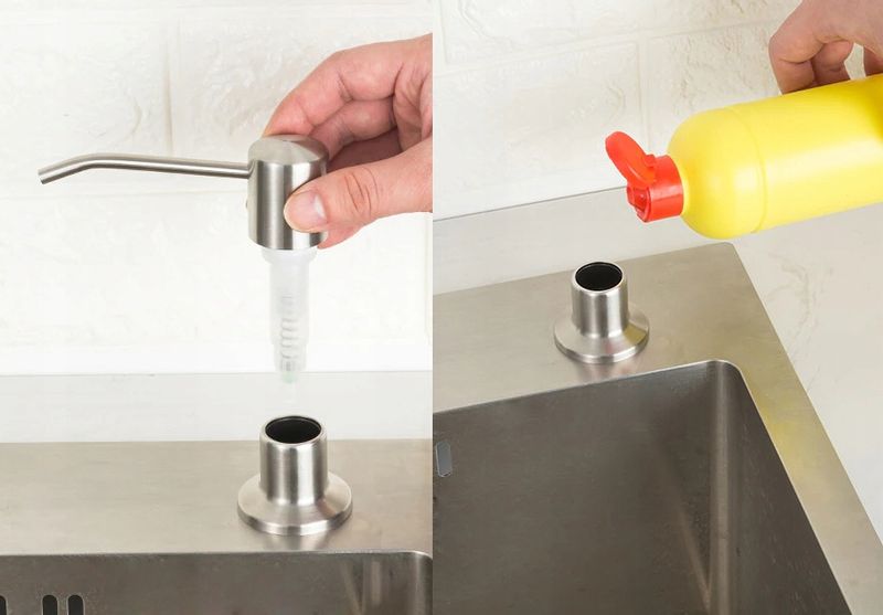 Dozownik nablatowy mydła płynu do naczyń gold zdjęcie 8