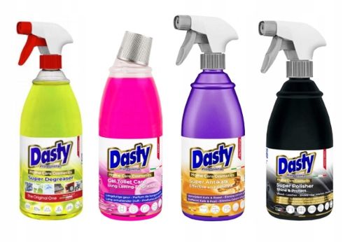 Dasty Zestaw Chemii - Odtłuszczacz 1L, Żel Do Wc 0,75L , Odkamieniacz 0,7 na Arena.pl