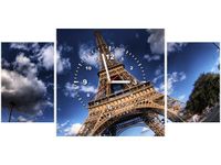 80X40CM ZEGAR OBRAZ ZEGAR PARIS EIFFEL TOWER WIEŻA OBRAZ