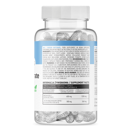 Sodium Butyrate 90caps - Ostrovit na Arena.pl