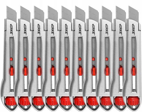 10x NÓŻ NOŻYK DO TAPET OSTRZE ŁAMANE WYMIENNE 18mm UNIWERSALNY na Arena.pl