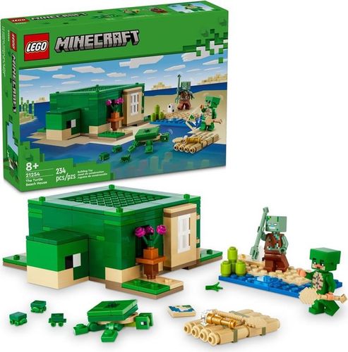 KLOCKI LEGO | MINECRAFT 21254 DOMEK NA PLAŻY ŻÓŁWI FIGURKI ZABAWKI + TORBA na Arena.pl