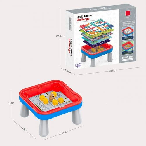 WOOPIE Stolik Gier Planszowych Logicznych 65 el. Zestaw 11w1 na Arena.pl