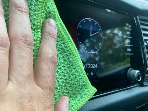 CarGlowGoods Storm mikrofibra waflowa do szyb w aucie szkła okien 40x40 3x na Arena.pl