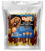 UNIQ PETS przysmaki dla psa rurki z batatów owinięte kaczką 500g