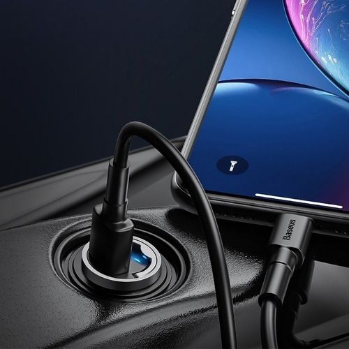 Ładowarka samochodowa Baseus Tiny Star, USB-C, 18W, z kablem USB-C do Lightning na Arena.pl