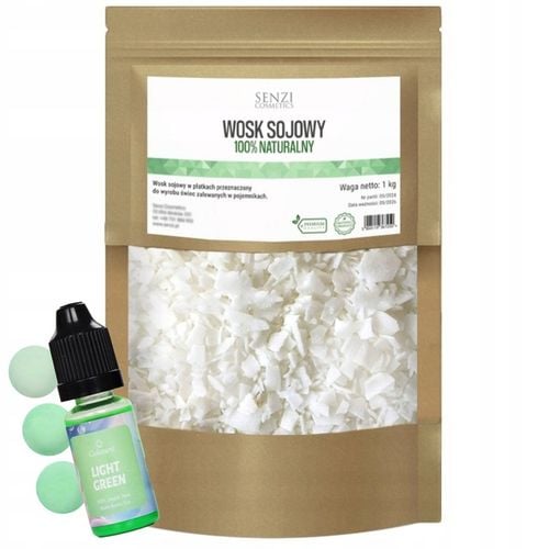 WOSK SOJOWY Do Świec Zalewanych 1kg + Barwnik SELEDYNOWY W Płynie na Arena.pl