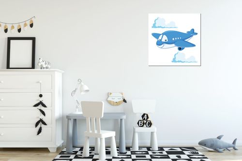 Obraz Drukowany 40X40 Niebieski Samolot na Arena.pl